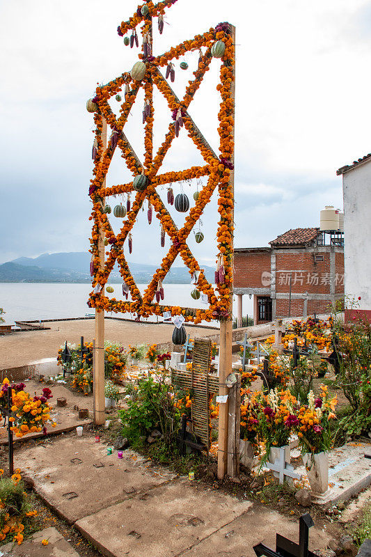 墨西哥janitzio, Michoacan - Island Lake patzcuaro - Cemetery - the day of the Dead